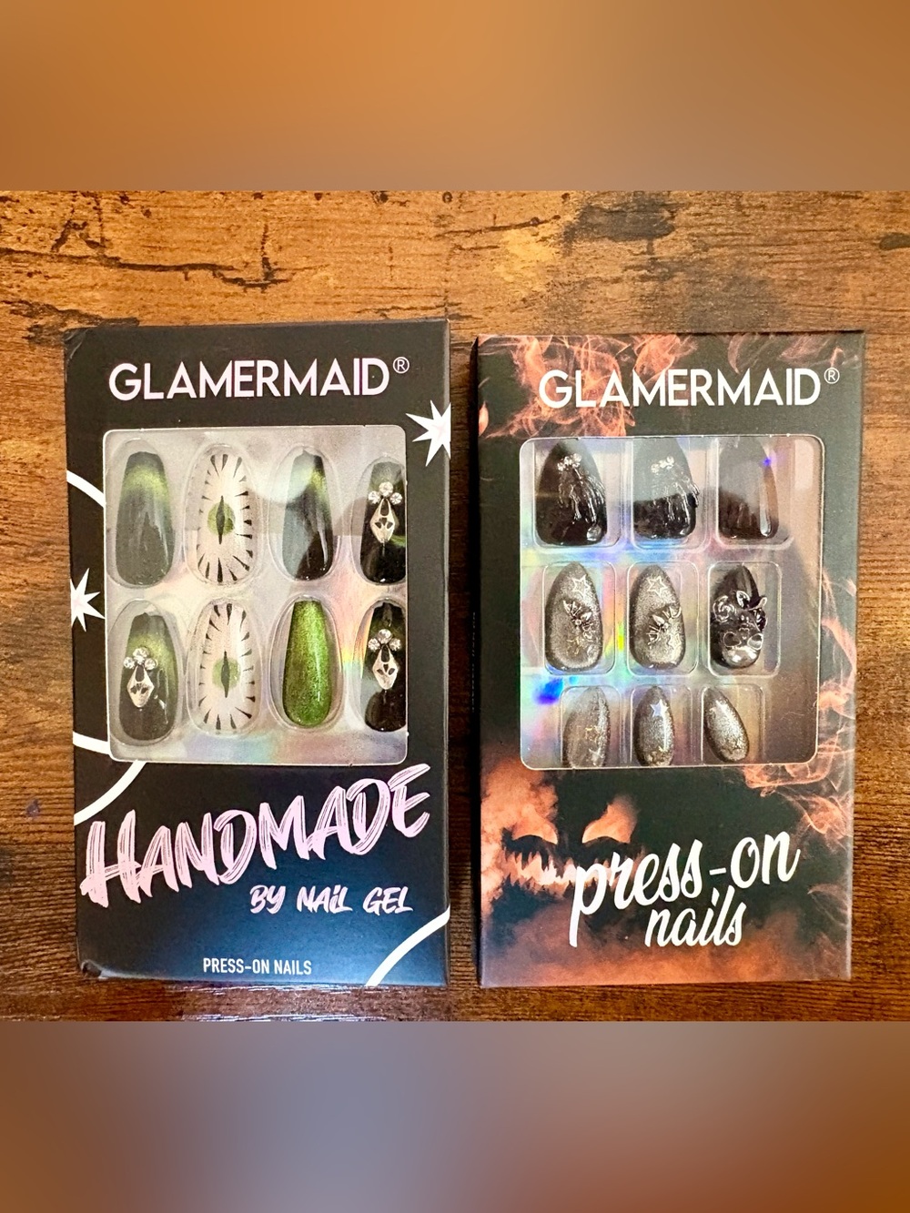Glamermaid Handmade Press-On Nails-Two Spooky Sets!